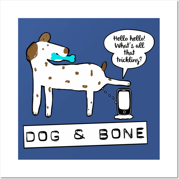 Dog and Bone Cockney London Design Wall Art by EmmaFifield